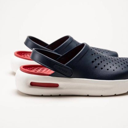 CROCCS INMOTION CLOGS SANDAL NAVY RED
