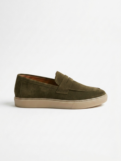 ZAR.A GREEN SUEDE LOAFER 400