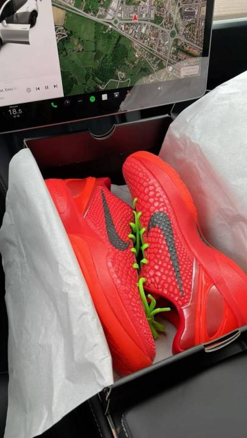 Nik Zoom Red Kobe 6 Protro Reverse Grinch