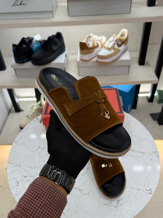 Loro piana Summer charms brown slide