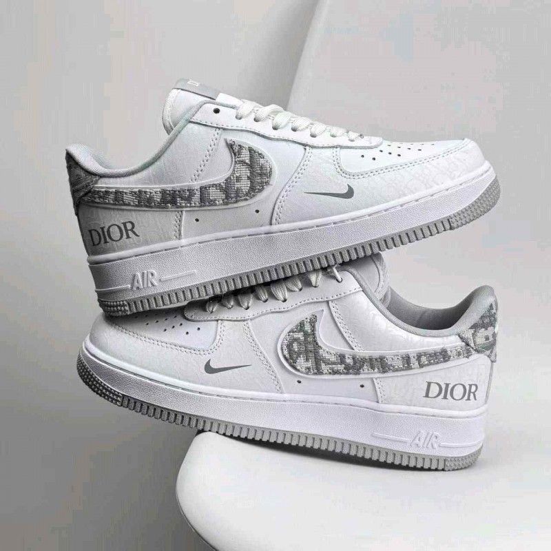 Nikke Air Force 1 07 Diior White And Grey