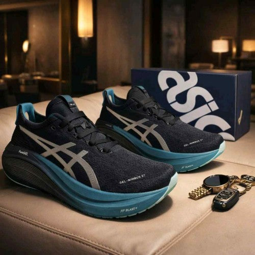 asicsss gel nimbus 27 black greenasicsss gel nimbus 27 black green