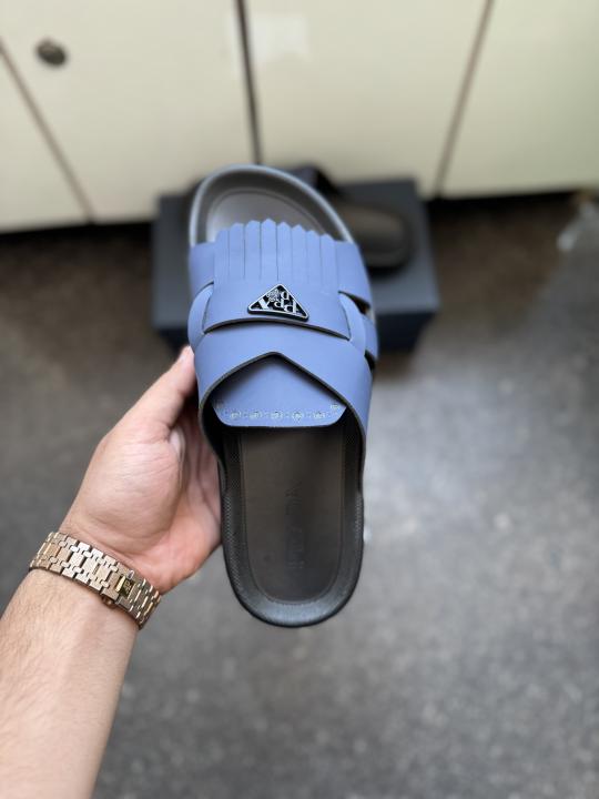 Praada Luxury Blue Men Slip on