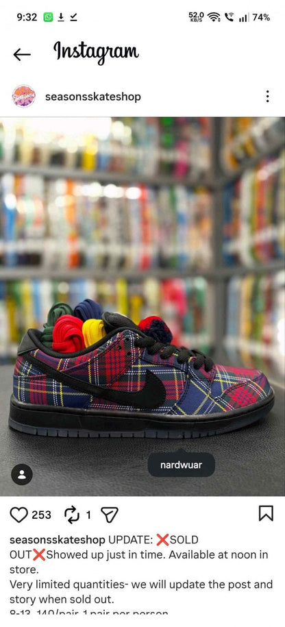 Nardwuar x Dunk Low SB Tam O Shanter Hat