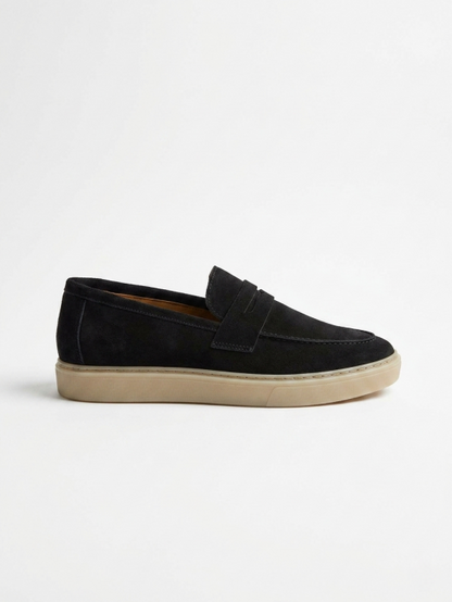 ZAR.A BLACK SUEDE LOAFER 500