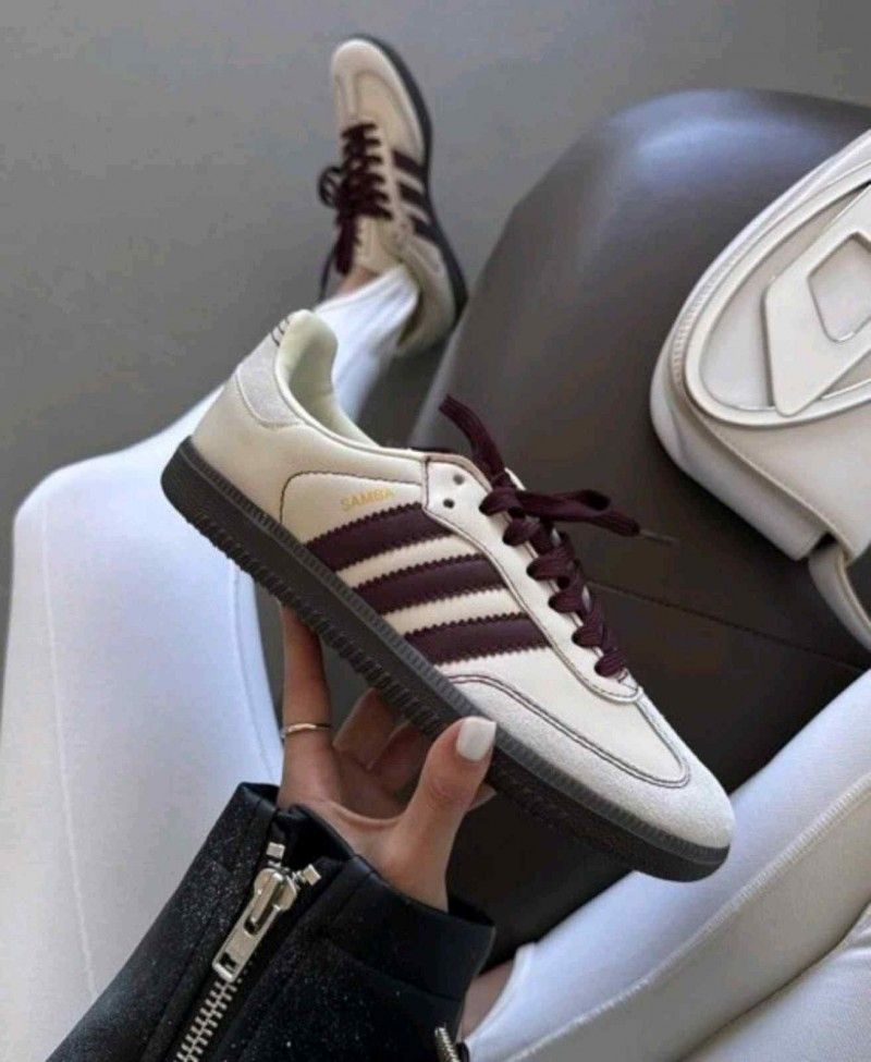 Addidas Samba OG Wonder White Maroon women