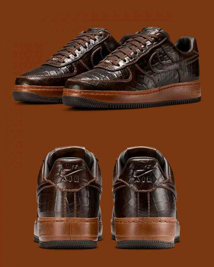 Nikkee Airforce 1 Low Fauna Brown Croc