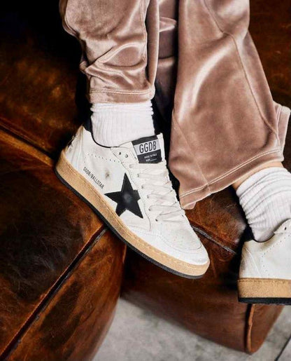 GOLDEN GOOSE BALLSTAR WHITE BLACK