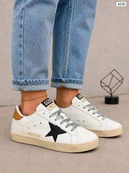 GOLDEN GOOSE SUPERSTAR TRAINER WHITE BROWN