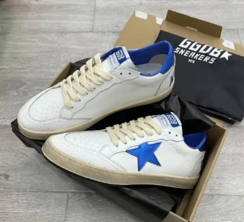 GOLDEN GOOSE SUPERSTAR TRAINER WHITE BLUE