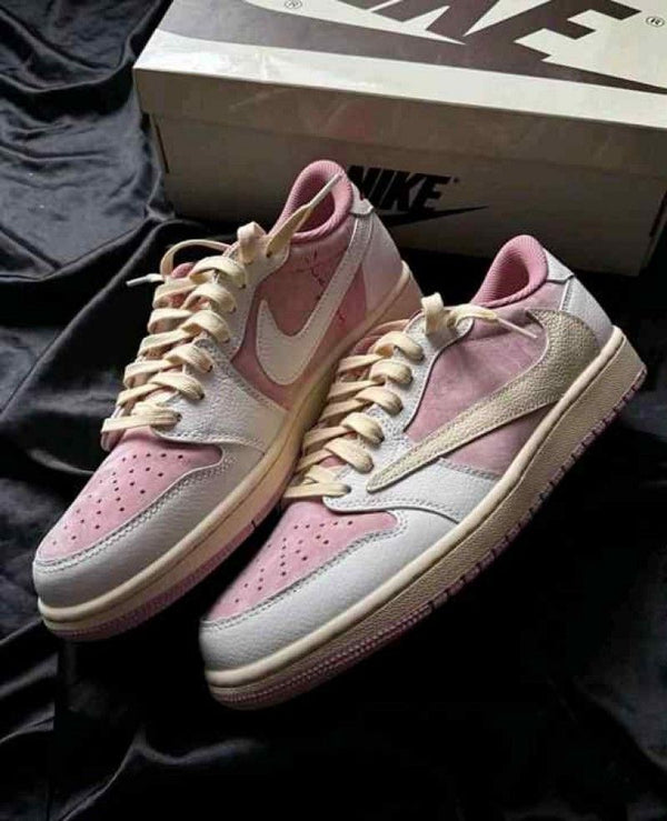 Travis Scott x Nikkee Air jordan 1 low OG Shy pink semi ua