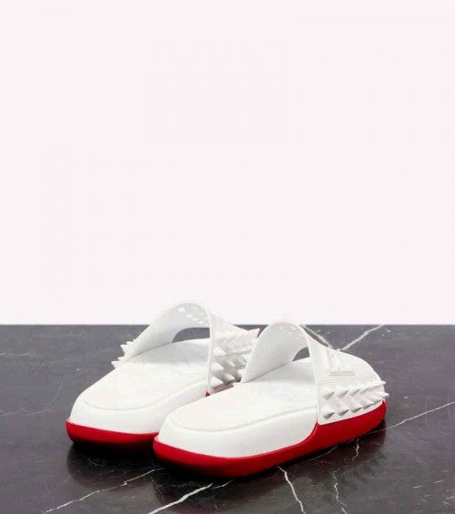 CHRISTIAN .... LOUBOUTIN take it easy slides white