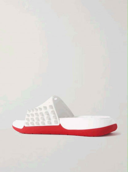 CHRISTIAN .... LOUBOUTIN take it easy slides white