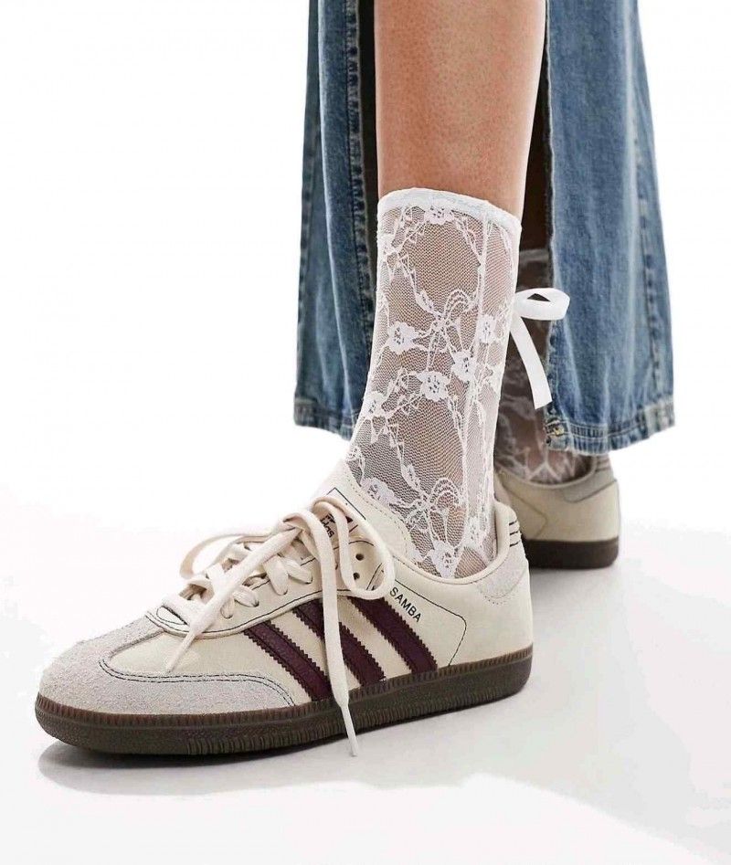 Addidas Samba OG Wonder White Maroon