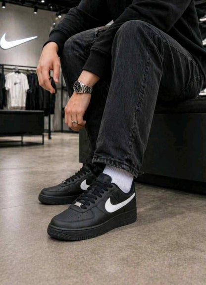 Nikke Airforce 1 low Black white Swoosh Fix