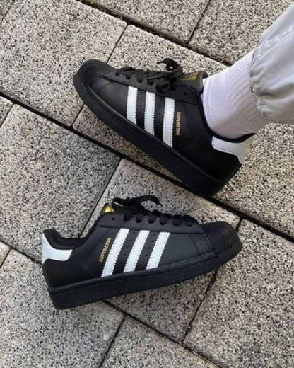 Adiddas Superstar Black White Leather sale