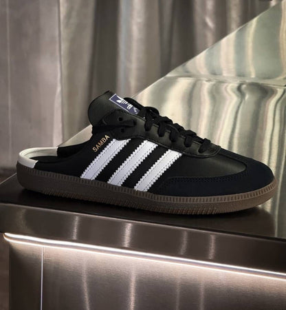 ADIDAAS SAMBA MULE BLACK WHITE FIX