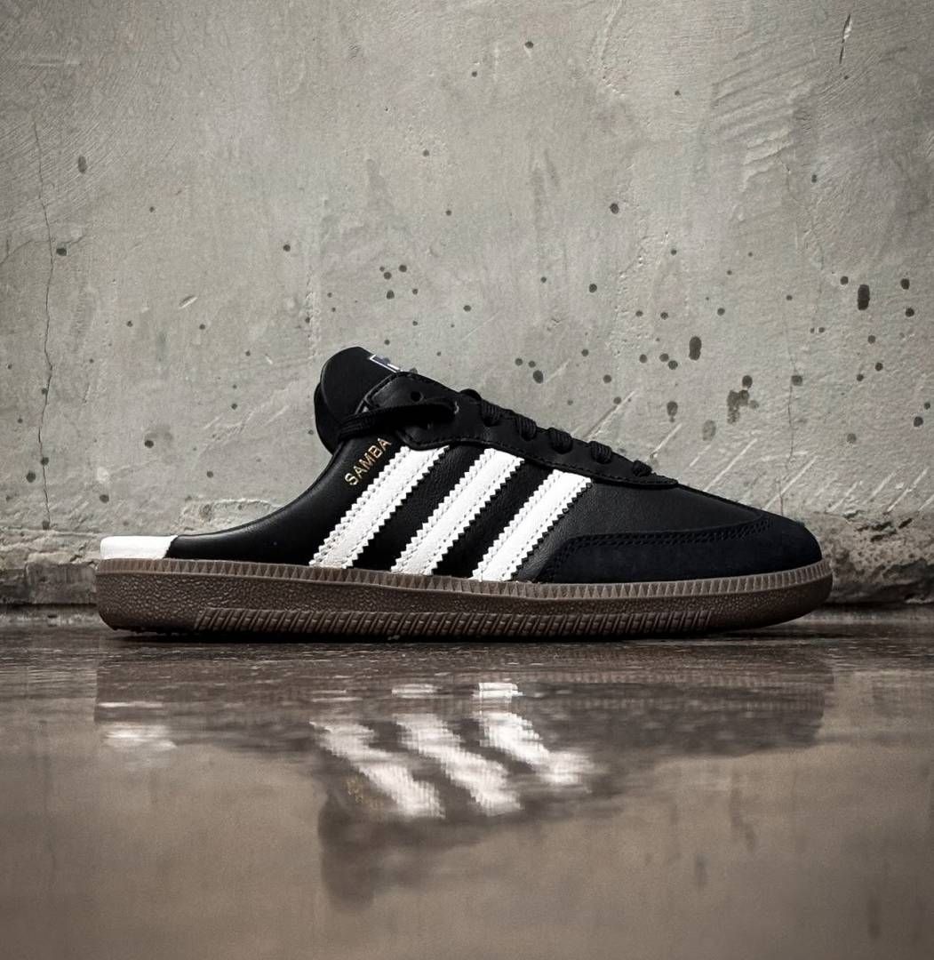 ADIDAAS SAMBA MULE BLACK WHITE FIX
