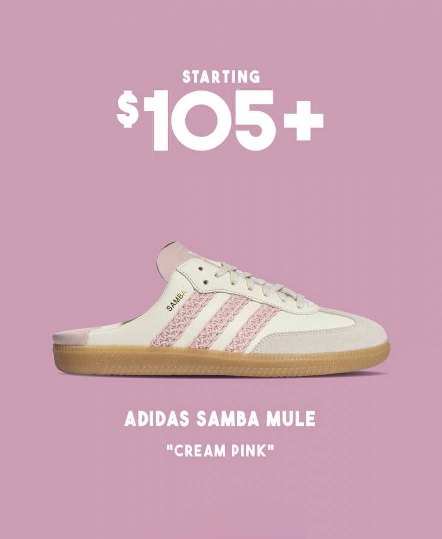 ADIDAAS SAMBA MULE CREAM PINK FIXX