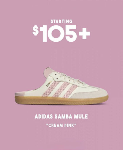 ADIDAAS SAMBA MULE CREAM PINK FIXX
