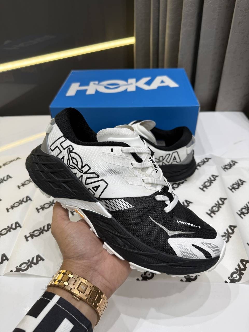 Hoka Speedgoat 7 Black White Fix
