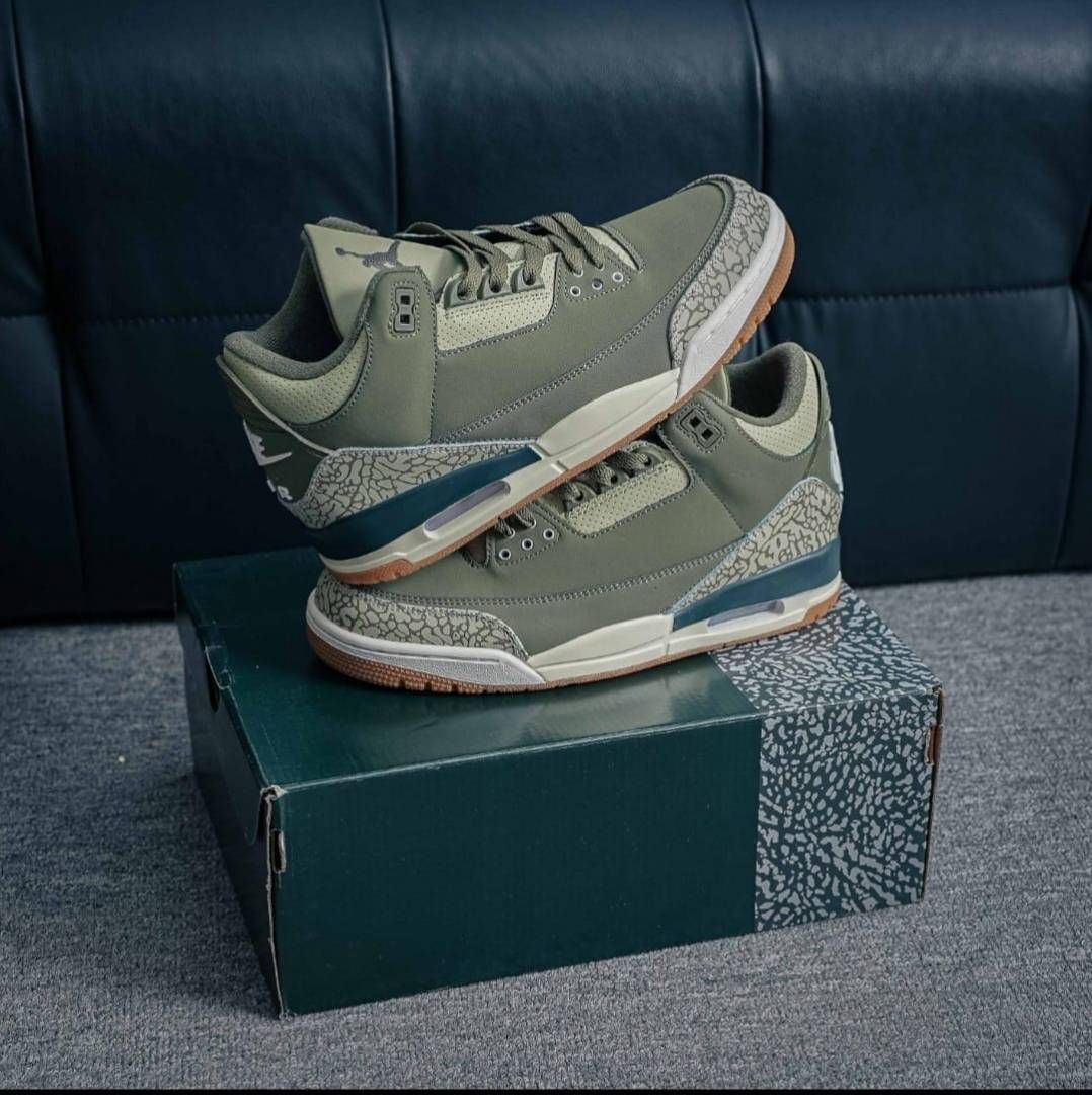 NIKKE AIR JORDAN RETRO 3 MEDIUM OLIVE SALE