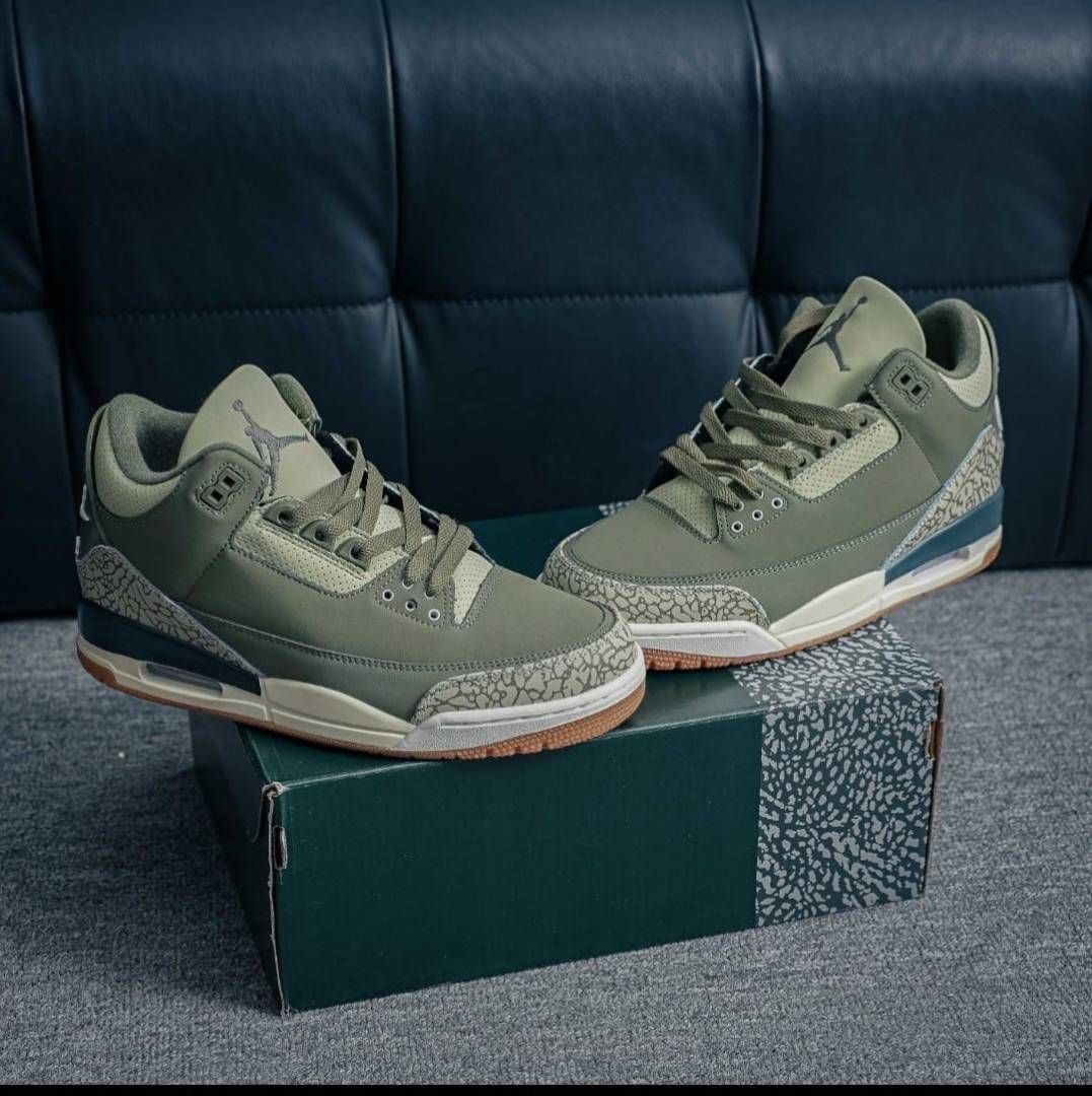 NIKKE AIR JORDAN RETRO 3 MEDIUM OLIVE SALE