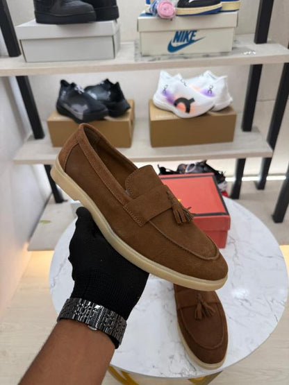 Loro Piana brown Suede Premium Formal Shoes