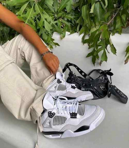 jordan retro 4 MILITARY BLACK SEMI UA for her
