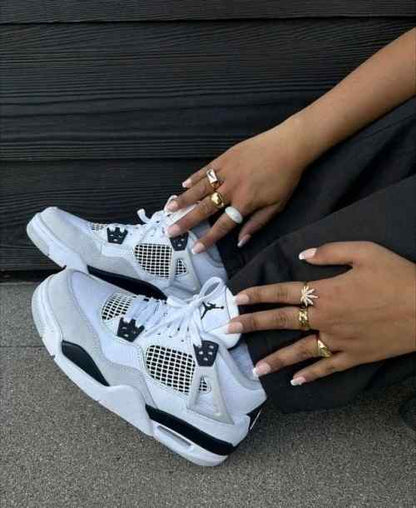 jordan retro 4 MILITARY BLACK SEMI UA for her