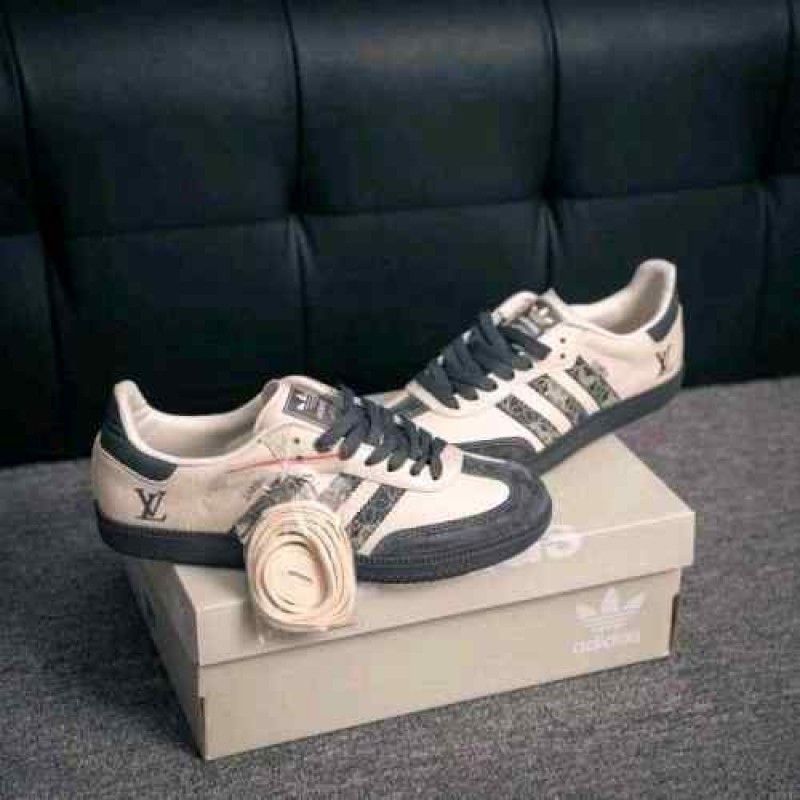 Adiddass Samba X Louiis Vuitton Dark Grey