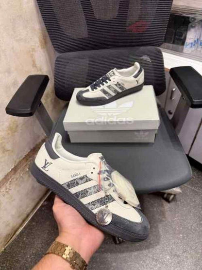 Adiddass Samba X Louiis Vuitton Dark Grey