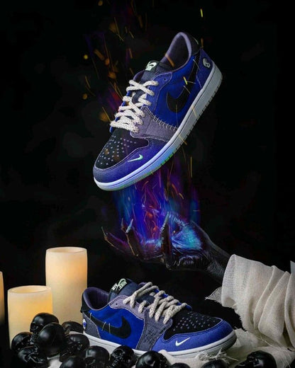 AIR JORDAN RETRO 1 LOW OG ZION WILLIAMSON REGENCY PURPLE AND DARK RAISIN