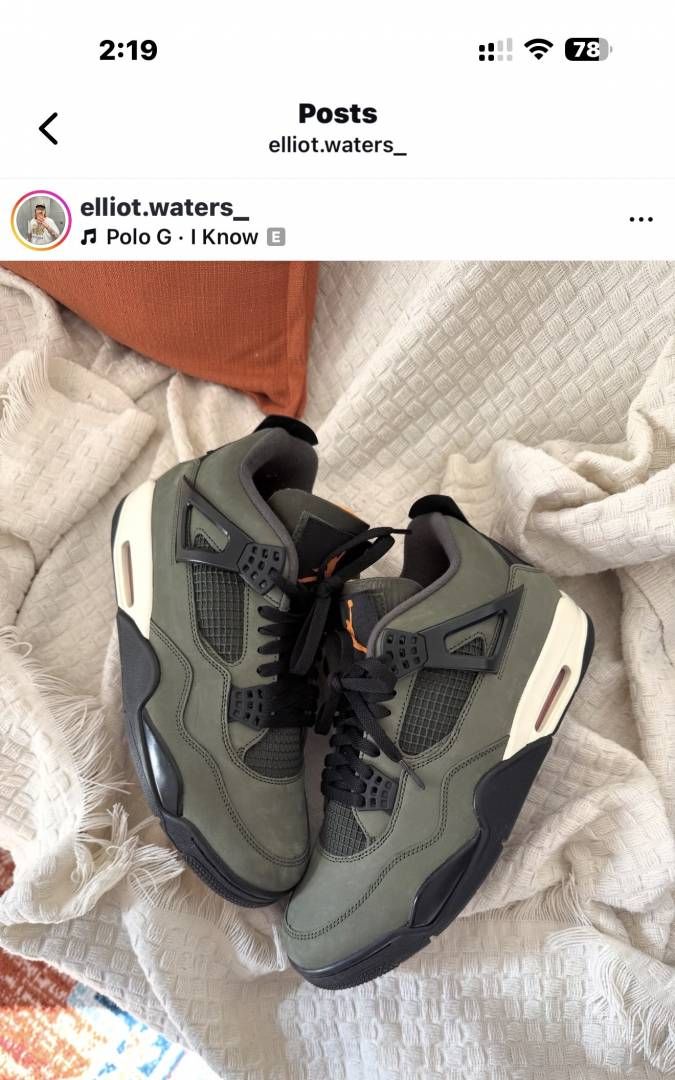 Air Jordan Retro 4 X Undefeated Deep Green