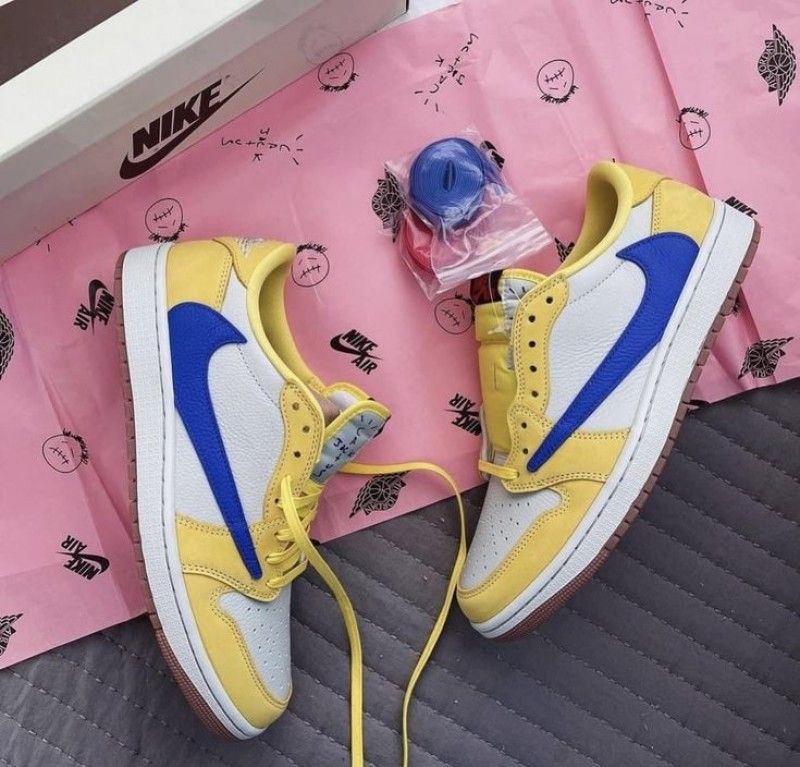Air Jordan Retro 1 X Travis Scott Canary SEMI ua