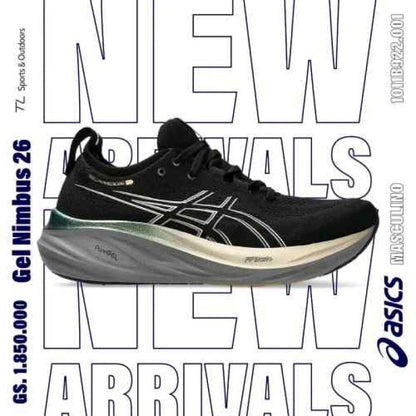 Asiccss Gel-Nimbus 26 Platinum Black Champagne