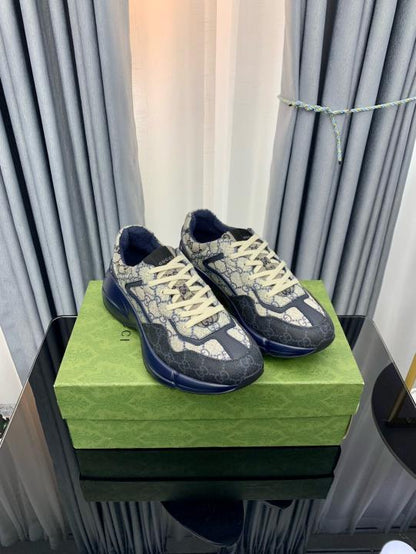 GUCC.I RYTHON GG GREY NAVY MONOGRAM