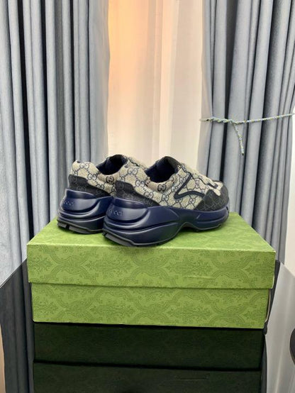 GUCC.I RYTHON GG GREY NAVY MONOGRAM