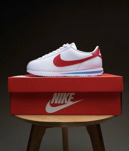 NIKKE CORTEZ LEATHER FOREST GUMP WHITE RED