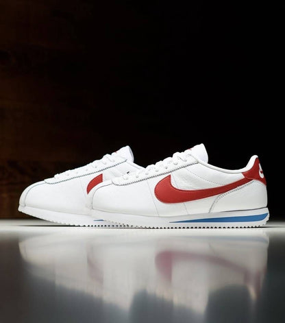 NIKKE CORTEZ LEATHER FOREST GUMP WHITE RED