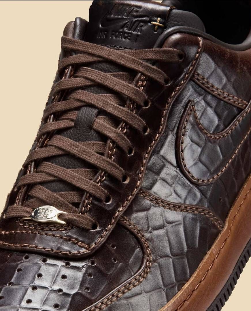 NIKKE AIRFORCE 1 FAUNA BROWN CROC PATTERN