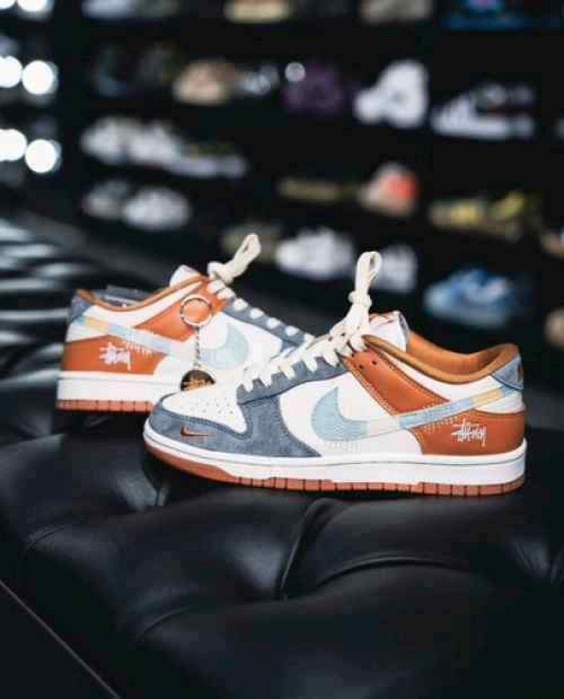 Nikke SB Dunk Low C Stussy Grey Orange
