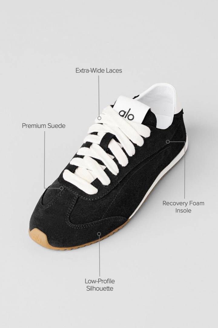 Alo Yoga Sunset Suede Sneakers Black
