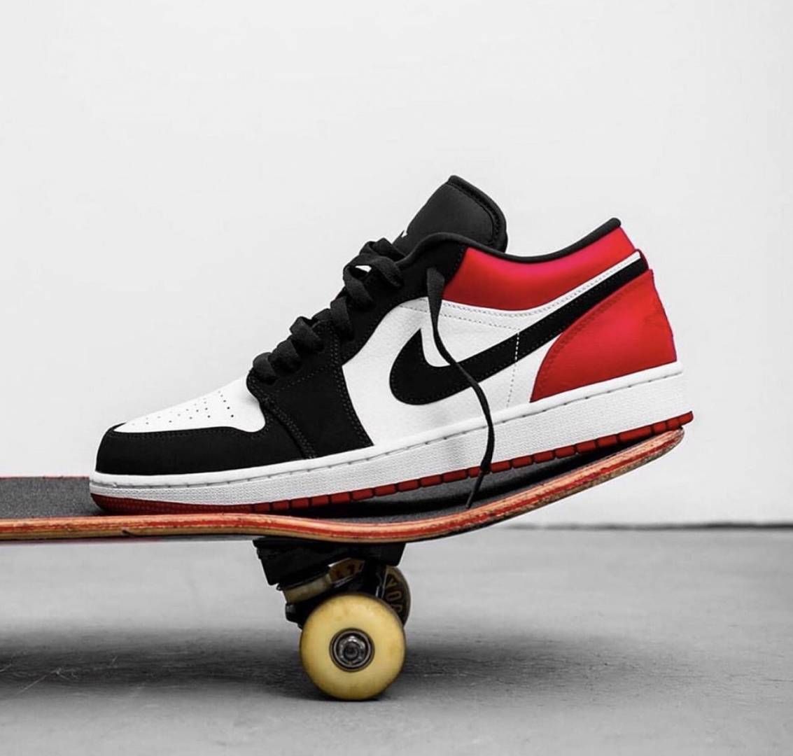 Nikke Air Jordan 1 Low Black Toe Leather Semi UA