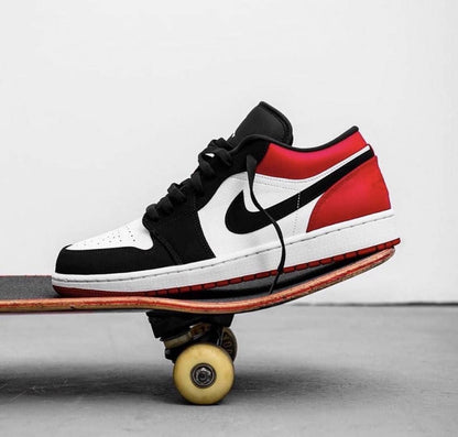 Nikke Air Jordan 1 Low Black Toe Leather Semi UA