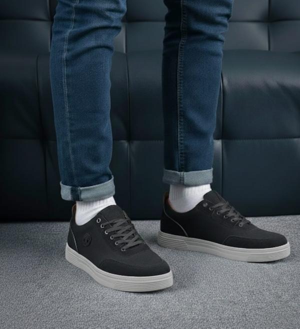 TIMBERLAND LOW BLACK GREY CASUAL SNEAKER WITH SUEDE