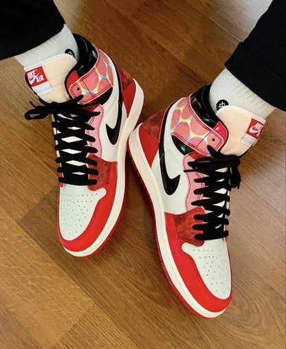 Nikke Air Jordan 1 Retro High OG Next Chapter  SpiderMan Across the Spider-Verse Semi Ua Glowing