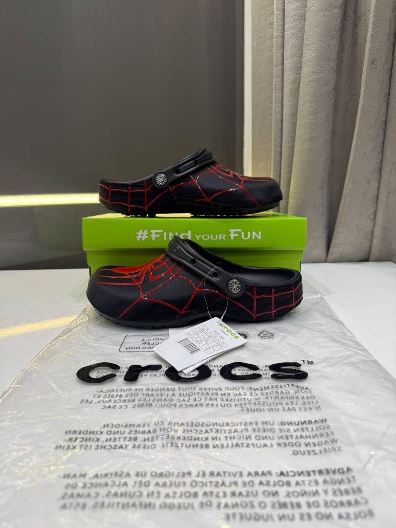 CROCCS X MARVEL black red SPIDERMAN CLOG FIX