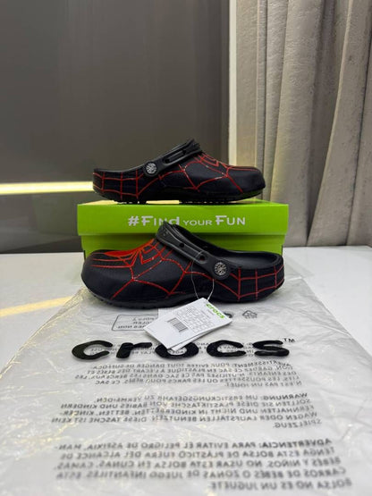 CROCCS X MARVEL black red SPIDERMAN CLOG FIX