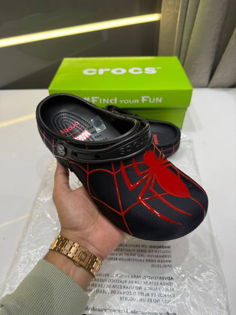 CROCCS X MARVEL black red SPIDERMAN CLOG FIX